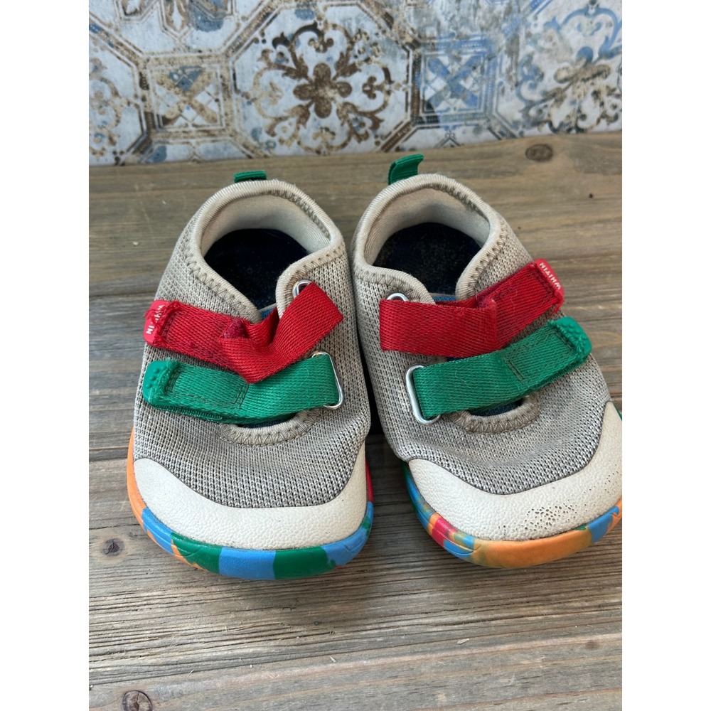 Whitin Barefoot Sneakers Hook Loop Kids Size 10.5 Colorful